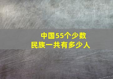 中国55个少数民族一共有多少人