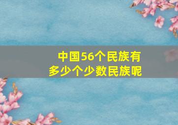 中国56个民族有多少个少数民族呢