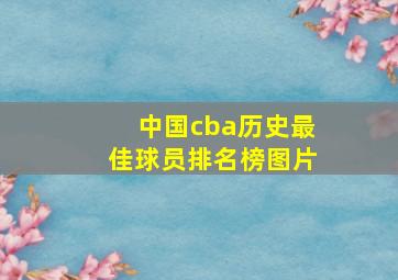 中国cba历史最佳球员排名榜图片