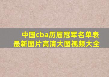 中国cba历届冠军名单表最新图片高清大图视频大全