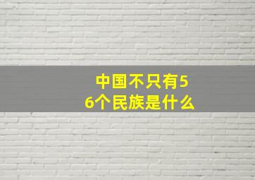 中国不只有56个民族是什么