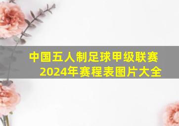 中国五人制足球甲级联赛2024年赛程表图片大全