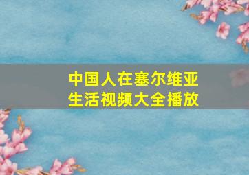 中国人在塞尔维亚生活视频大全播放