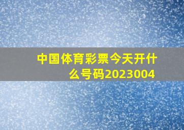 中国体育彩票今天开什么号码2023004