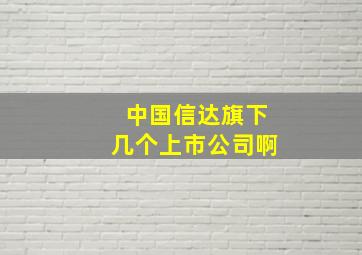 中国信达旗下几个上市公司啊