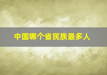 中国哪个省民族最多人