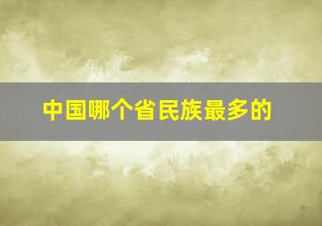 中国哪个省民族最多的