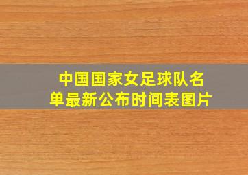 中国国家女足球队名单最新公布时间表图片