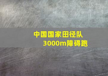 中国国家田径队3000m障碍跑