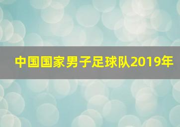 中国国家男子足球队2019年