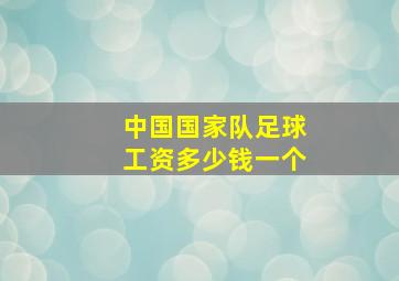 中国国家队足球工资多少钱一个