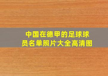 中国在德甲的足球球员名单照片大全高清图