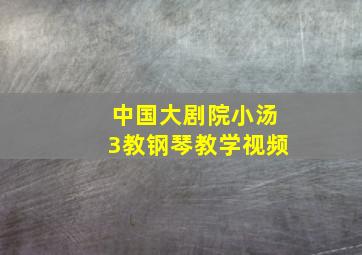 中国大剧院小汤3教钢琴教学视频