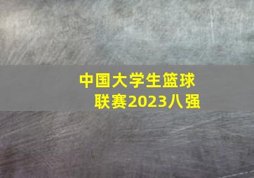 中国大学生篮球联赛2023八强