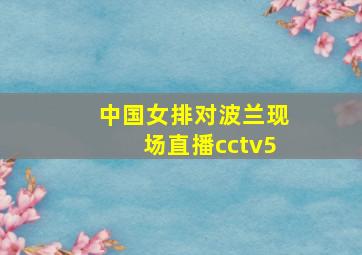 中国女排对波兰现场直播cctv5