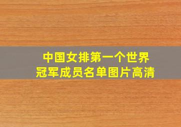 中国女排第一个世界冠军成员名单图片高清