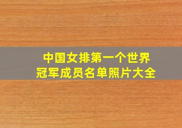 中国女排第一个世界冠军成员名单照片大全