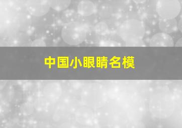 中国小眼睛名模