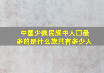 中国少数民族中人口最多的是什么族共有多少人