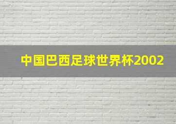 中国巴西足球世界杯2002