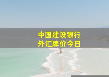 中国建设银行外汇牌价今日