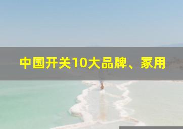 中国开关10大品牌、冢用