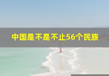 中国是不是不止56个民族