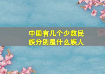 中国有几个少数民族分别是什么族人