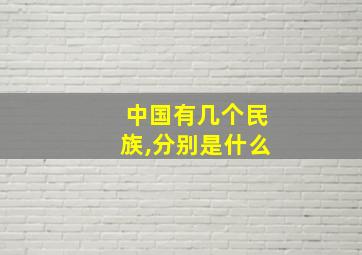 中国有几个民族,分别是什么