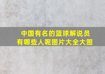 中国有名的篮球解说员有哪些人呢图片大全大图