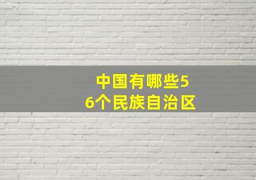 中国有哪些56个民族自治区