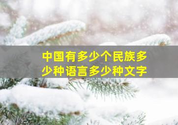 中国有多少个民族多少种语言多少种文字