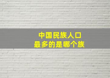 中国民族人口最多的是哪个族