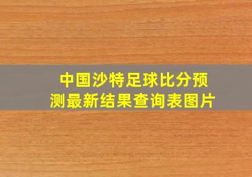 中国沙特足球比分预测最新结果查询表图片