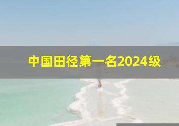 中国田径第一名2024级