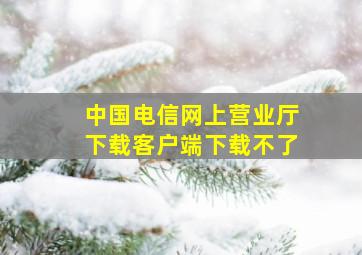 中国电信网上营业厅下载客户端下载不了