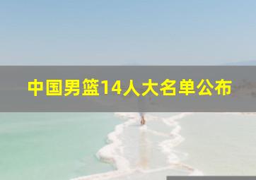 中国男篮14人大名单公布