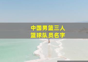 中国男篮三人篮球队员名字