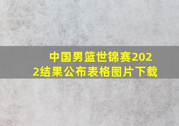 中国男篮世锦赛2022结果公布表格图片下载