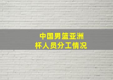 中国男篮亚洲杯人员分工情况