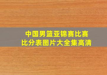 中国男篮亚锦赛比赛比分表图片大全集高清