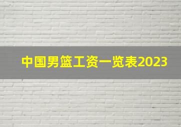 中国男篮工资一览表2023