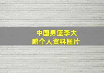 中国男篮李大鹏个人资料图片