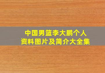 中国男篮李大鹏个人资料图片及简介大全集