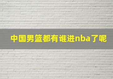 中国男篮都有谁进nba了呢