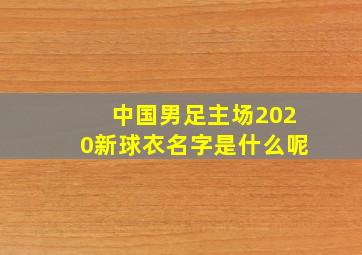 中国男足主场2020新球衣名字是什么呢