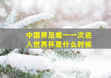 中国男足唯一一次进入世界杯是什么时候