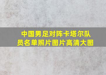 中国男足对阵卡塔尔队员名单照片图片高清大图