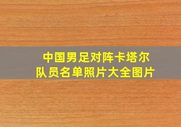 中国男足对阵卡塔尔队员名单照片大全图片