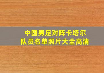 中国男足对阵卡塔尔队员名单照片大全高清